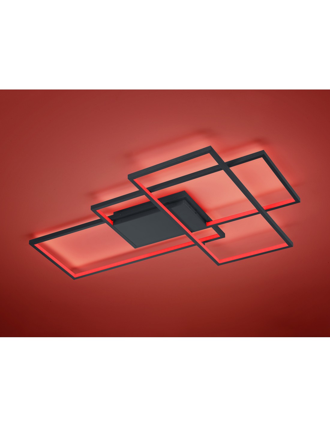 Plafoniera Led Thiago 3 Rechtecke L114 cm Anthrazit Trio Lighting