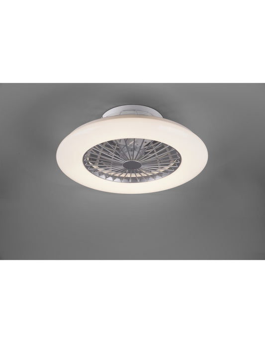Dimmbarer LED-Kronleuchterventilator Stralsund Aluminium Trio Lighting