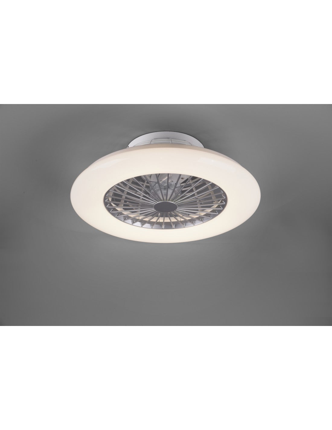 Dimmbarer LED-Kronleuchterventilator Stralsund Aluminium Trio Lighting