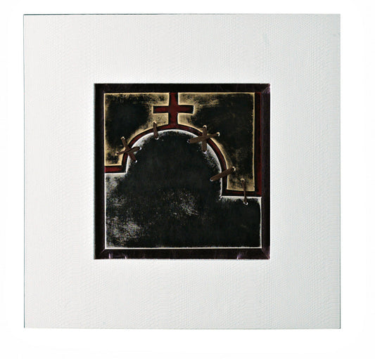 Öl auf mehrfarbiger Leinwand und Holzrahmen 80x80cm