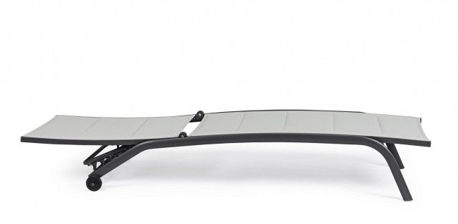 Aluminiumbett Cleopas anthrazit mit Rädern