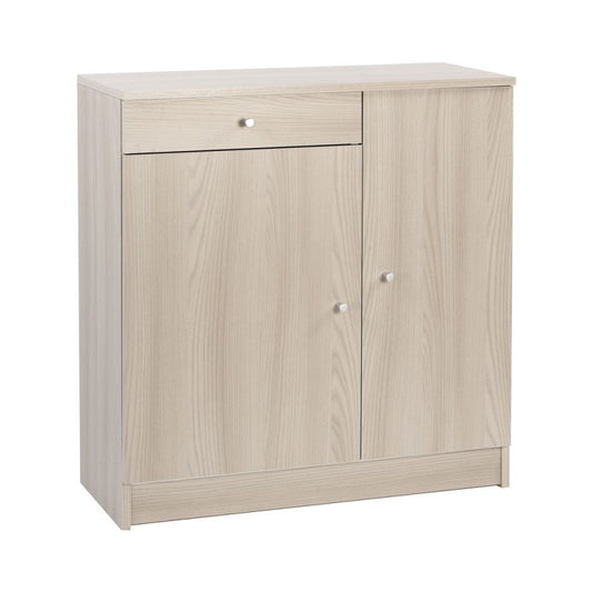 Mehrzweckschrank niedrig zwei Türen eine Schublade Light Elm 77x34x h80 cm