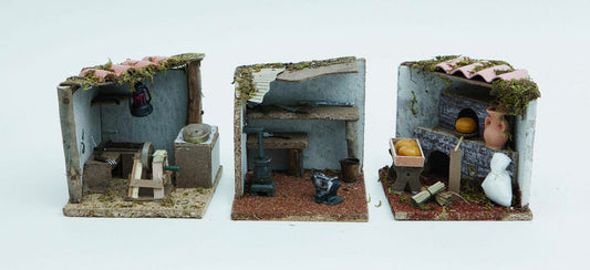 Disp.Scena Casetta Leck Cm.14 ,5X15X13H C/Arrotin/Forno/Scharkierung der Weihnachtsdekoration