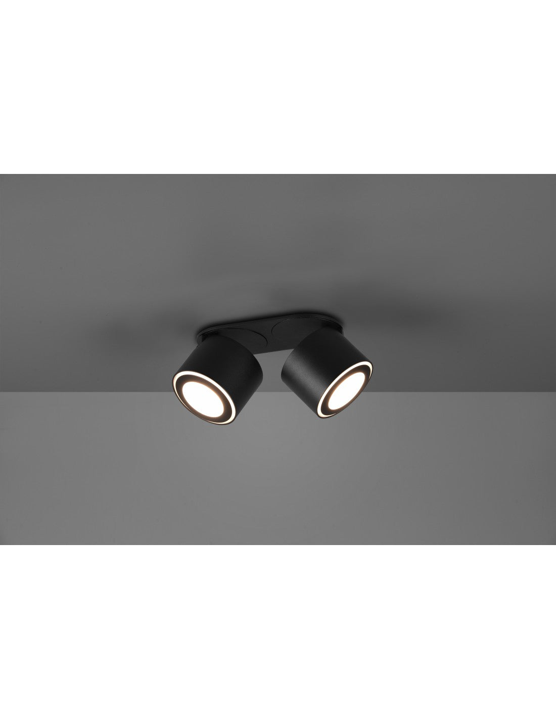 Deckenleuchte 2 Doppelemissions-LED-Spots L18 cm Taurus Black Trio Lighting