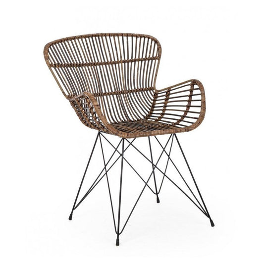 Rustische Polytrona in Naturfasern, Ventrus Croco