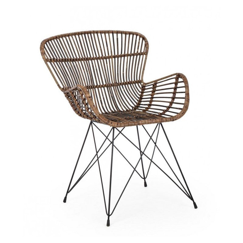 Rustische Polytrona in Naturfasern, Ventrus Croco