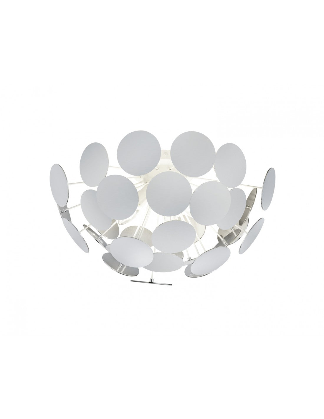Discalgo Deckenleuchte 3xE14 Weiß und dekorative Runden Ø54 cm Trio Lighting