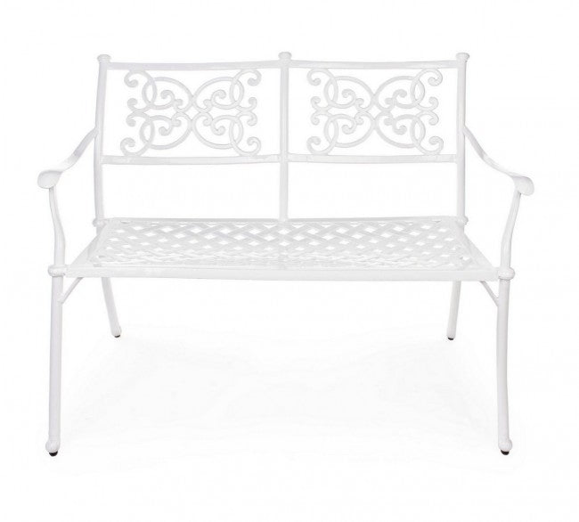 Weiße Lilie Bank für Outdoor cm 110 x 59 x 85 h