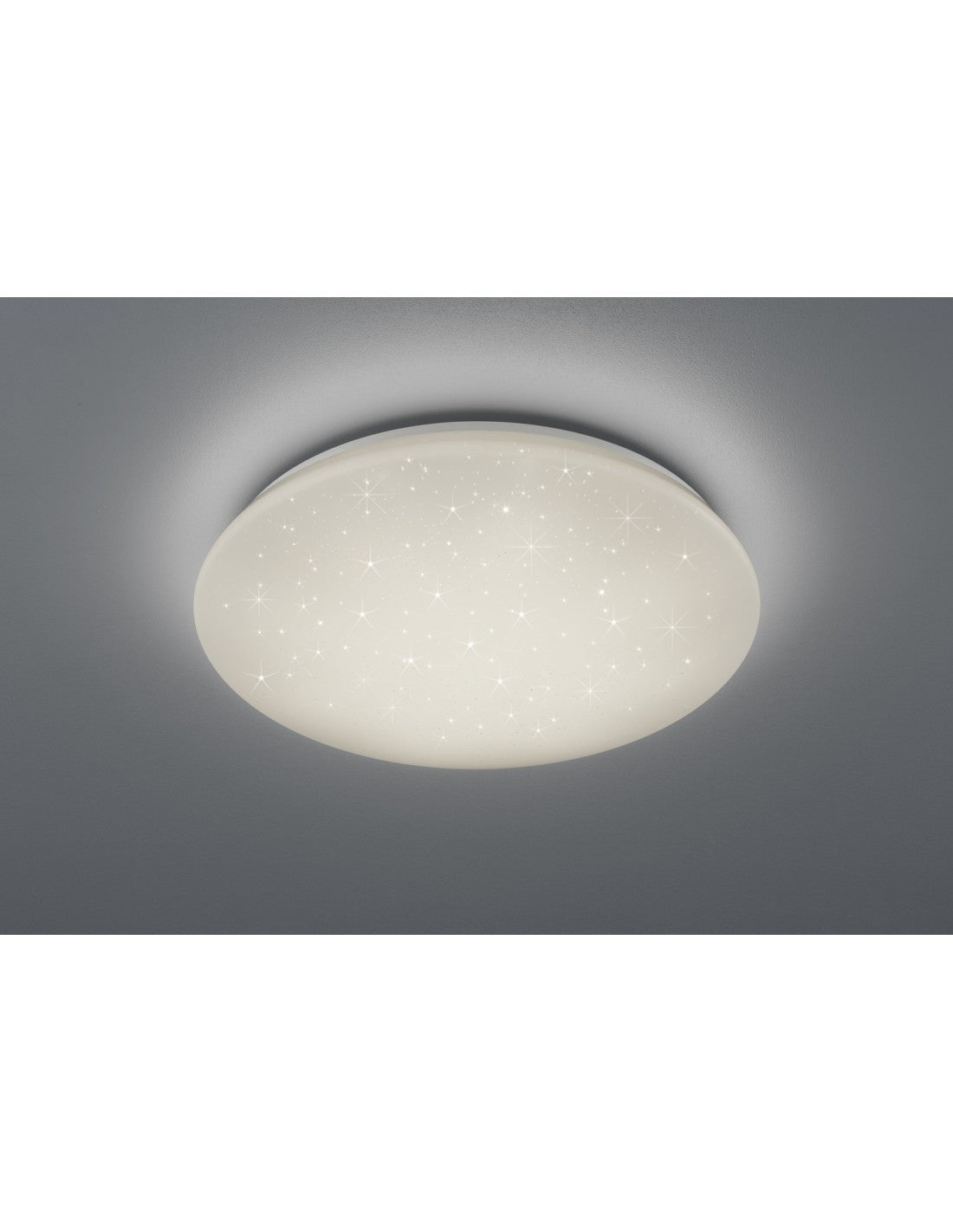 IP44 Dimmbare LED-Deckenleuchte Potz White Glitter Ø50 cm Trio Lighting
