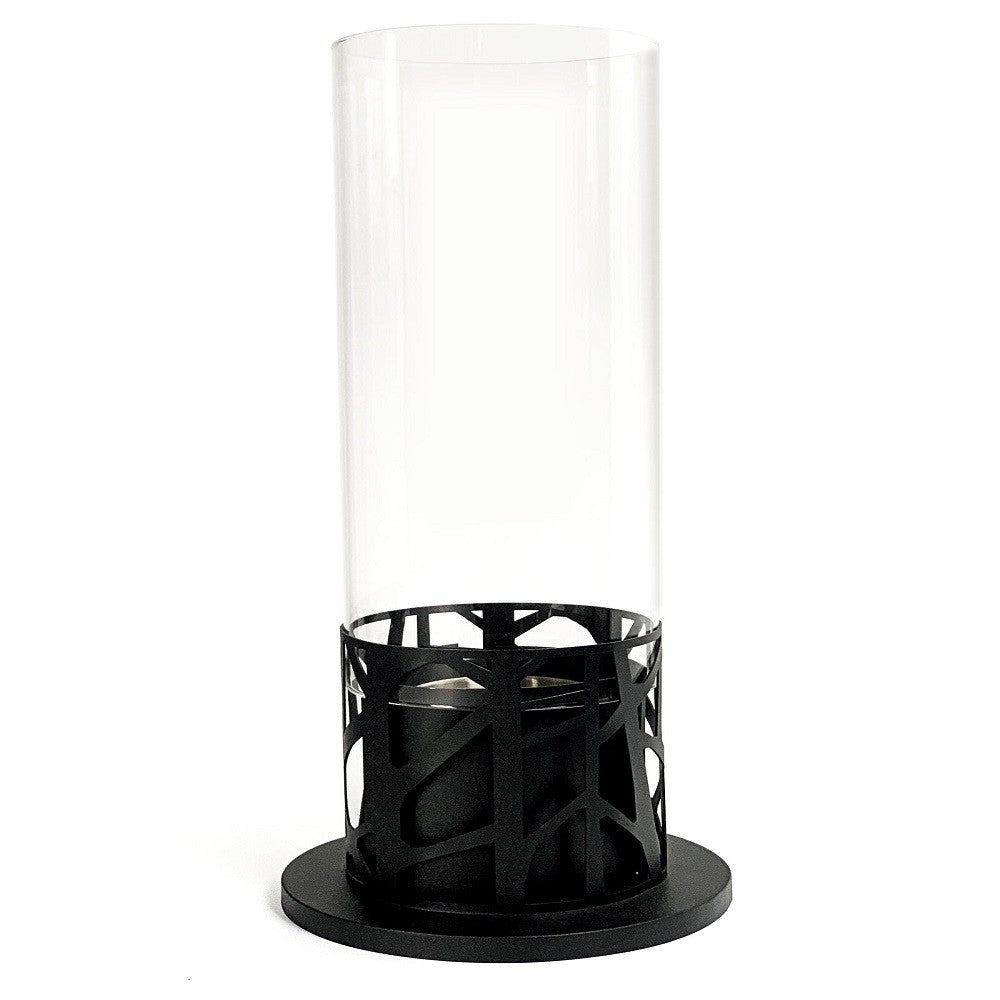 Schwarze freistehende Bioethanolkamine 20,3 x 20,3 x H 50 cm