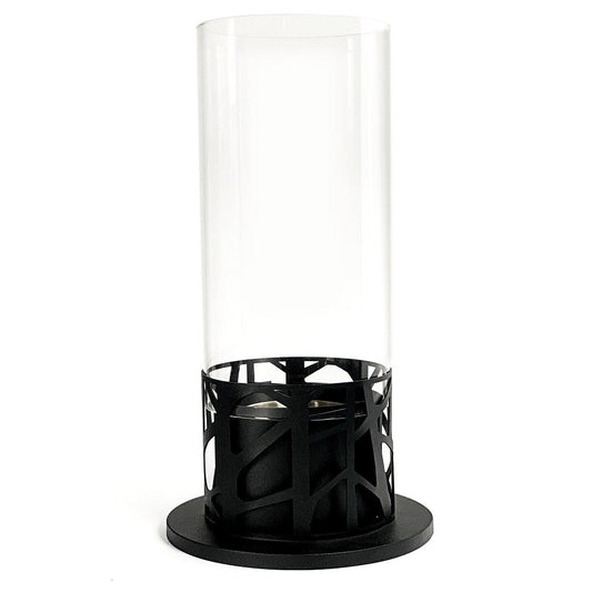 Schwarze freistehende Bioethanolkamine 20,3 x 20,3 x H 50 cm