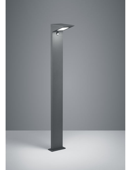 Pole im Freien führte Aluminium Anthrazit IP54 mit Sensor-Bewegung Nelson Trio Beleuchtung