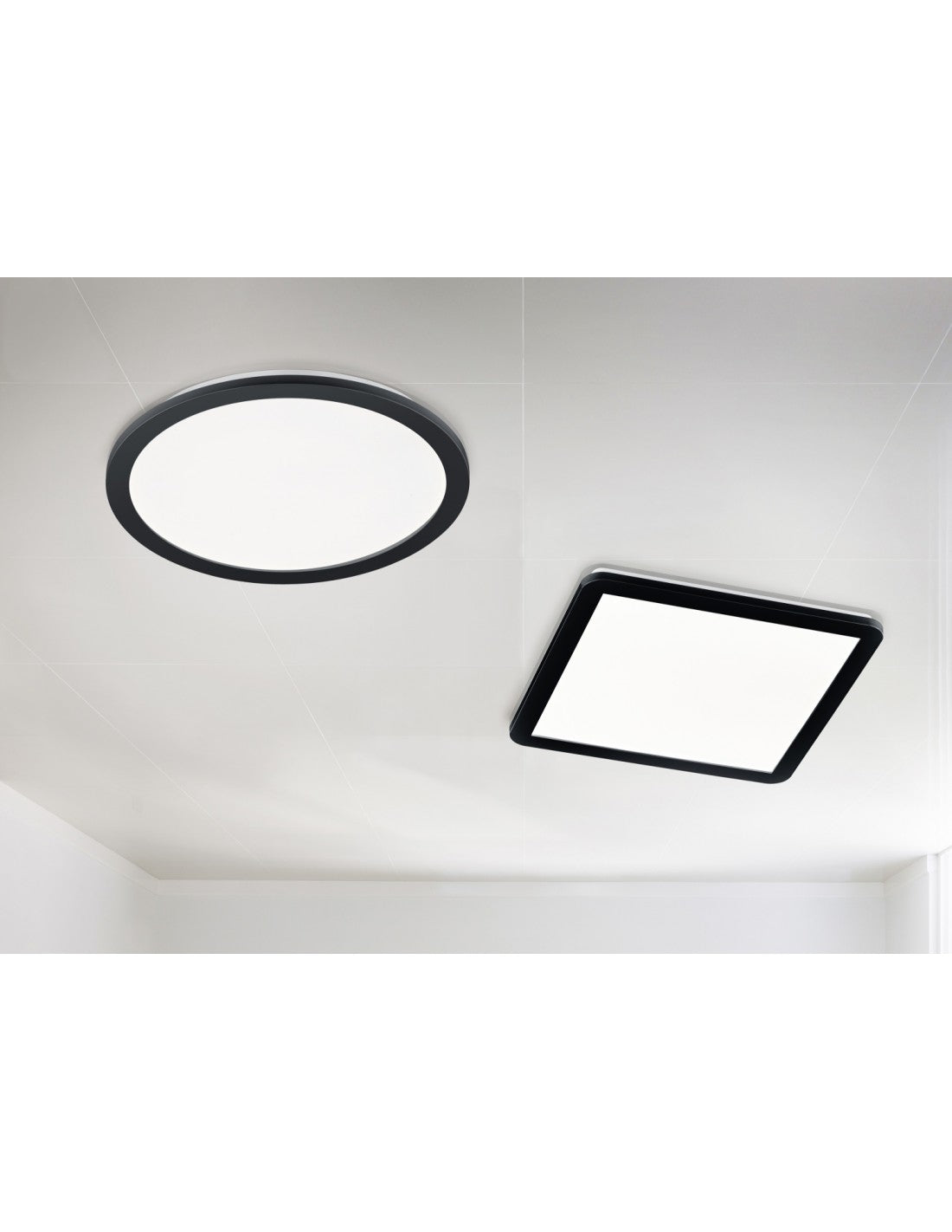 Quadratische dimmbare LED-Deckenleuchte 22 W Camilla Schwarz IP44 Trio Lighting
