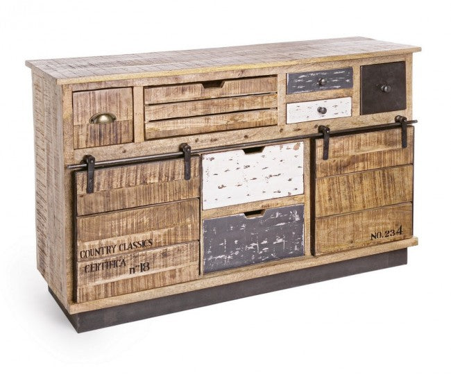 Tudor Sideboard 2 Türen 7 Schubladen 125x37x80h cm