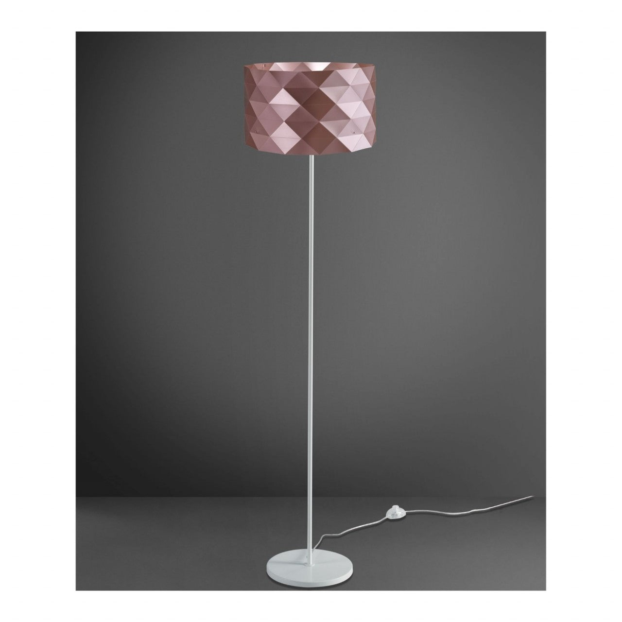 Piantana Base und Stelo Pink Metal 40 x 153h Cm