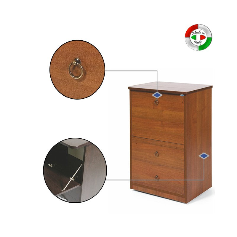 Mobiles Bügelschiff Noce Antisches Holz, Nobilat 3 Kassetten, 44x57xH.89