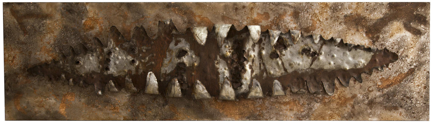 Öl auf mehrfarbiger Leinwand und Metallrahmen 120x80 cm