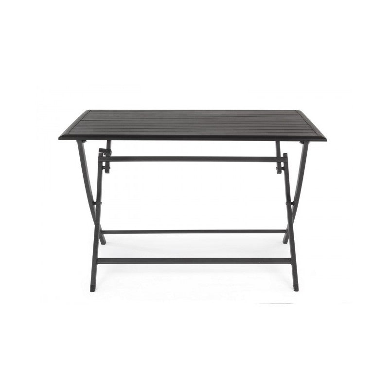 ELIN Anthrazitfarbener Aluminium-Außentisch 110x70x h71 cm