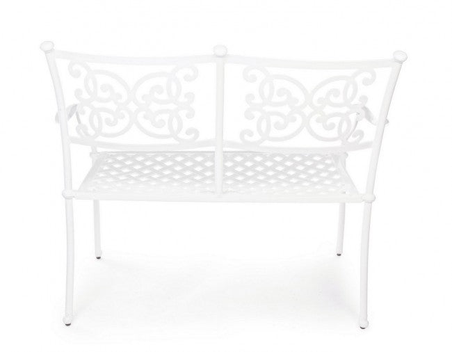 Weiße Lilie Bank für Outdoor cm 110 x 59 x 85 h