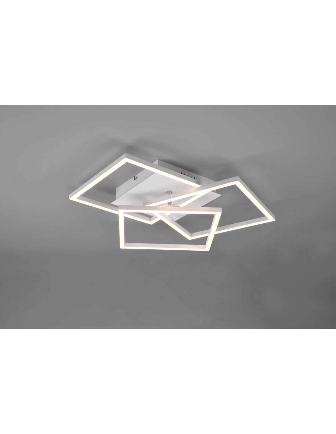 Weiße Deckenleuchte, 3 quadratische, verstellbare LED-Dimmer, mobile Trio-Beleuchtung