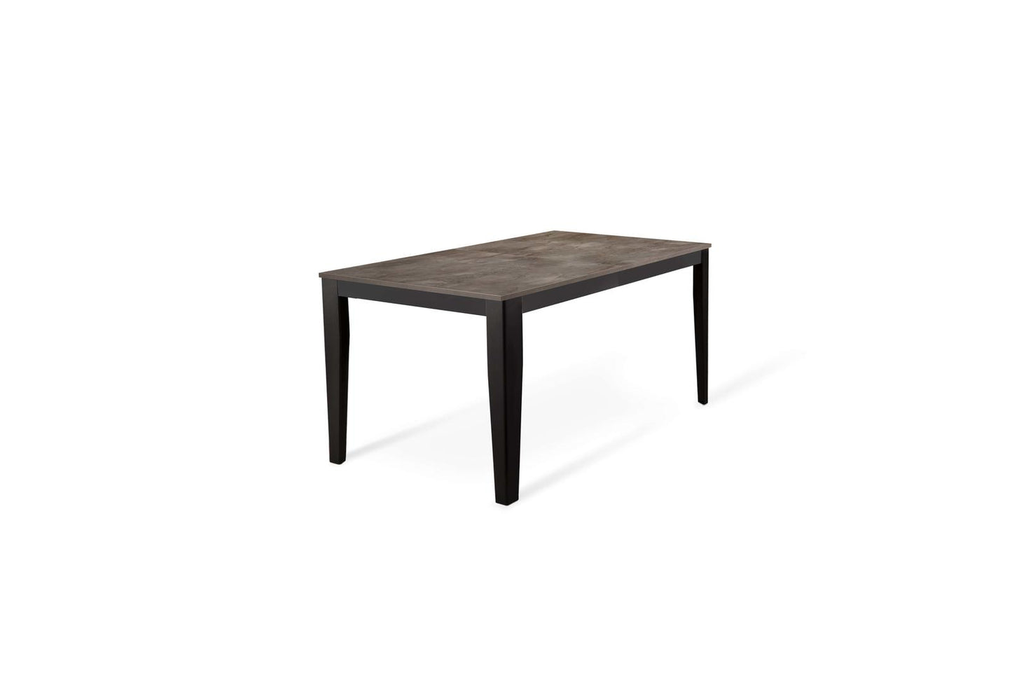 Ausziehbarer grauer Betontisch – schwarzes Metall 90 cm x 156 – 316 cm H. 76 cm