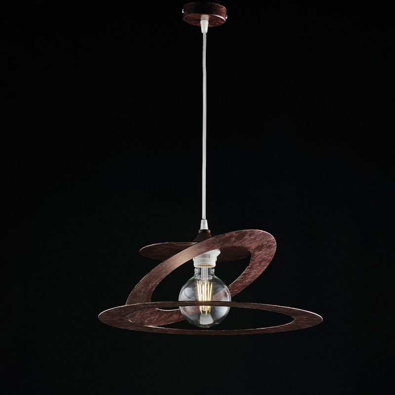 Glühbirnen mit Federung Laser Eisen Marron Corten 40x h18 cm