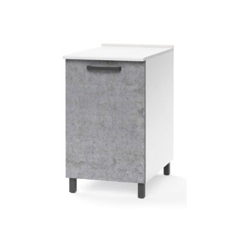 Betongrauer Küchensockel mit 1 Tür 60x50xH 85 cm