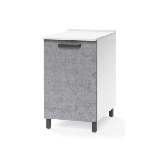 Betongrauer Küchensockel mit 1 Tür 60x50xH 85 cm