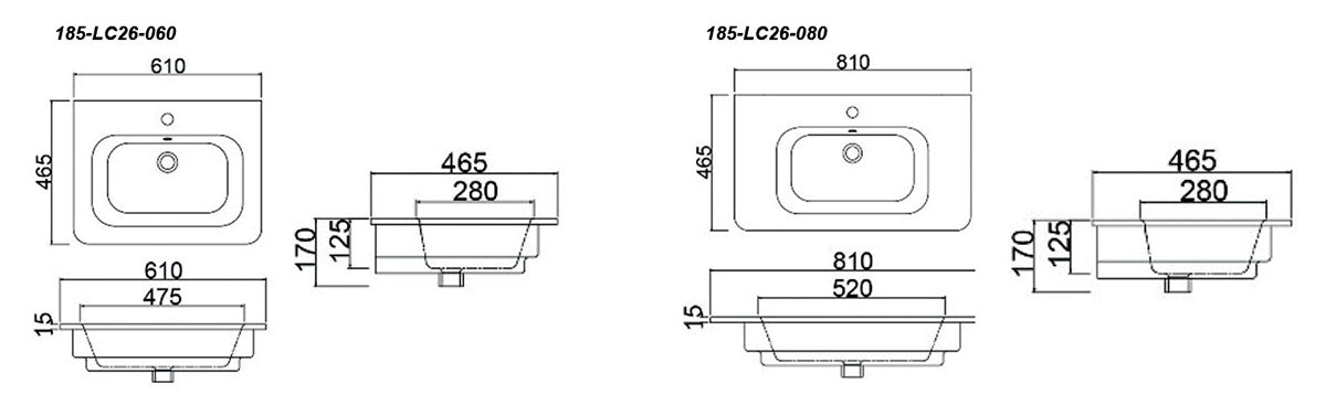 Keramikkonsole Mod. LC26 – Kompaktes und raffiniertes Design