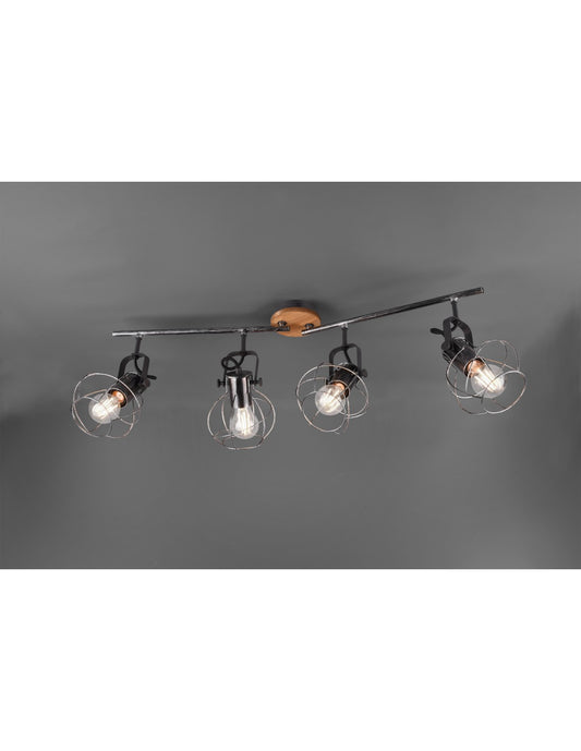 Lampe 4 verstellbare Strahler Madras Industrial Trio Lighting