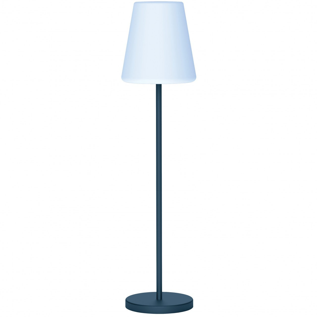 Anthrazitfarbene LED-Solar-Stehleuchte, H119 cm