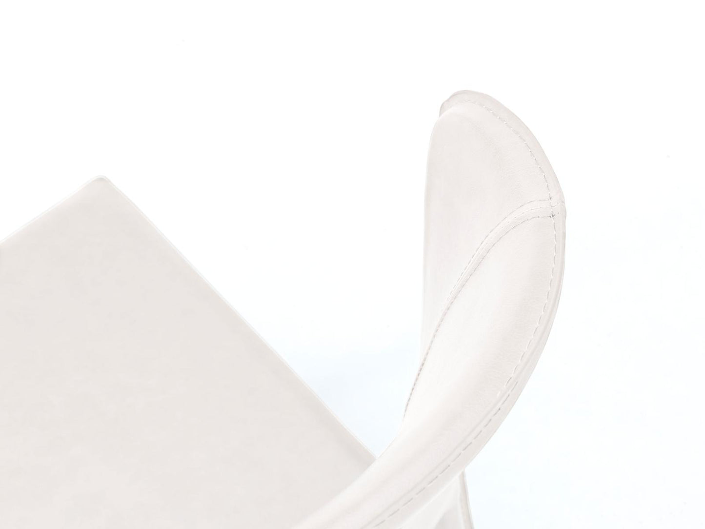 4x Stuhl aus Kunstleder und weißem Sitz 49x56x82h cm