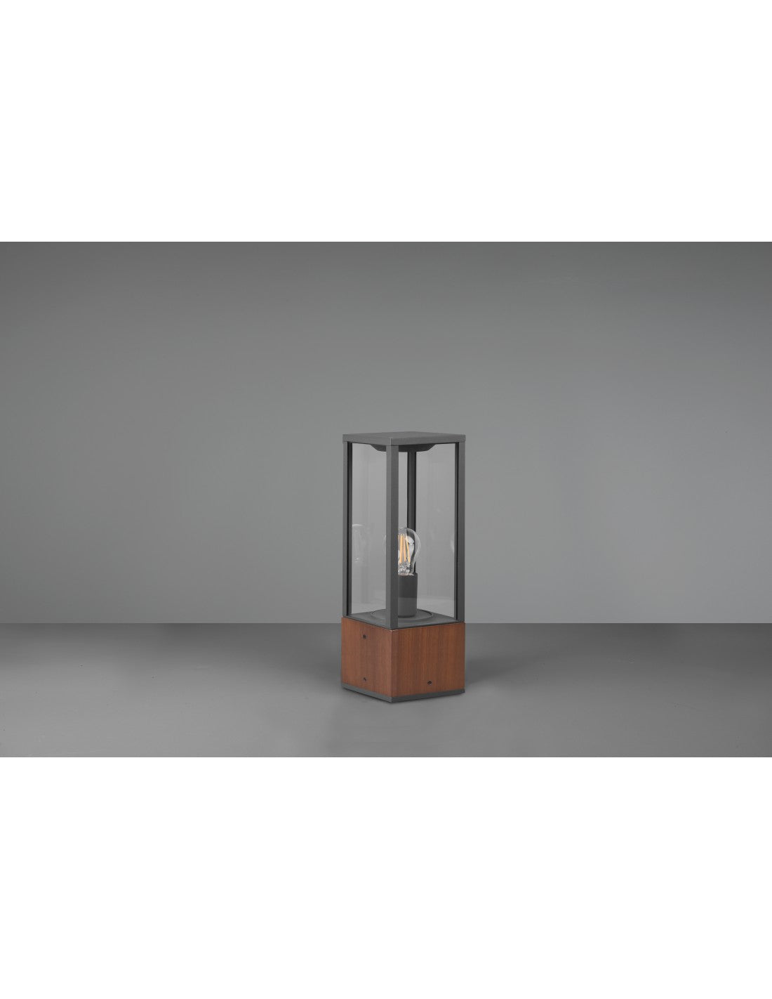 Garonne Außenpoller IP44 1xE27 Holz H40 cm Trio Beleuchtung