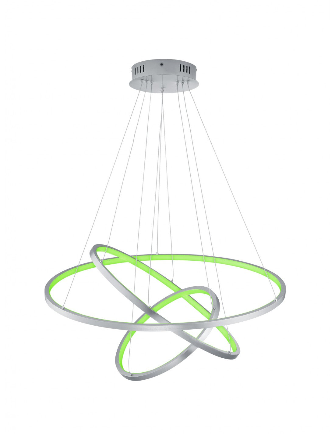 Aufhängung LED-Ringe 80 W RGB dimmbar Aaron Nichel Trio Lighting