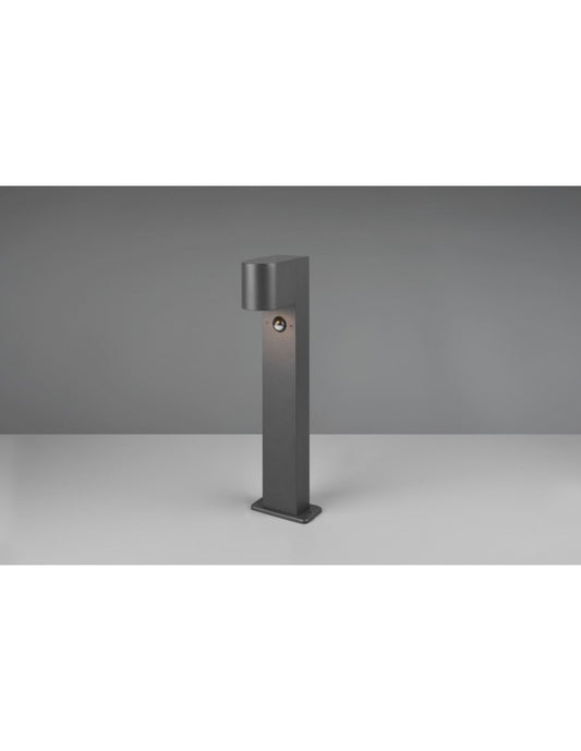 Niedriger Gartenpoller 1xGU10 Roya Anthrazit IP44 Bewegungssensor Trio-Beleuchtung