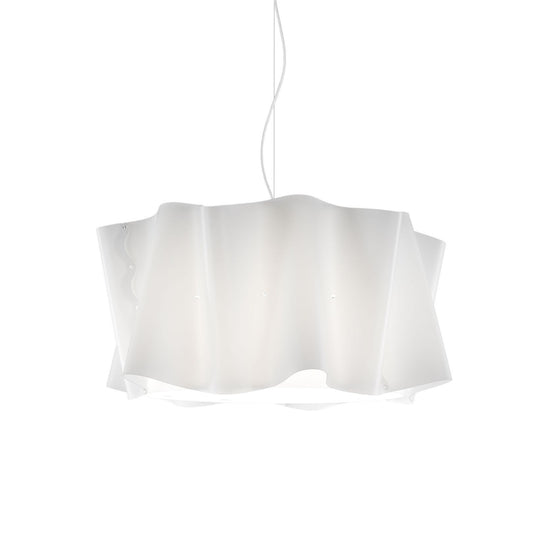 Aufhängung 3 Lichter Weiß aus verchromtem Metall Cm. 60 x 32h