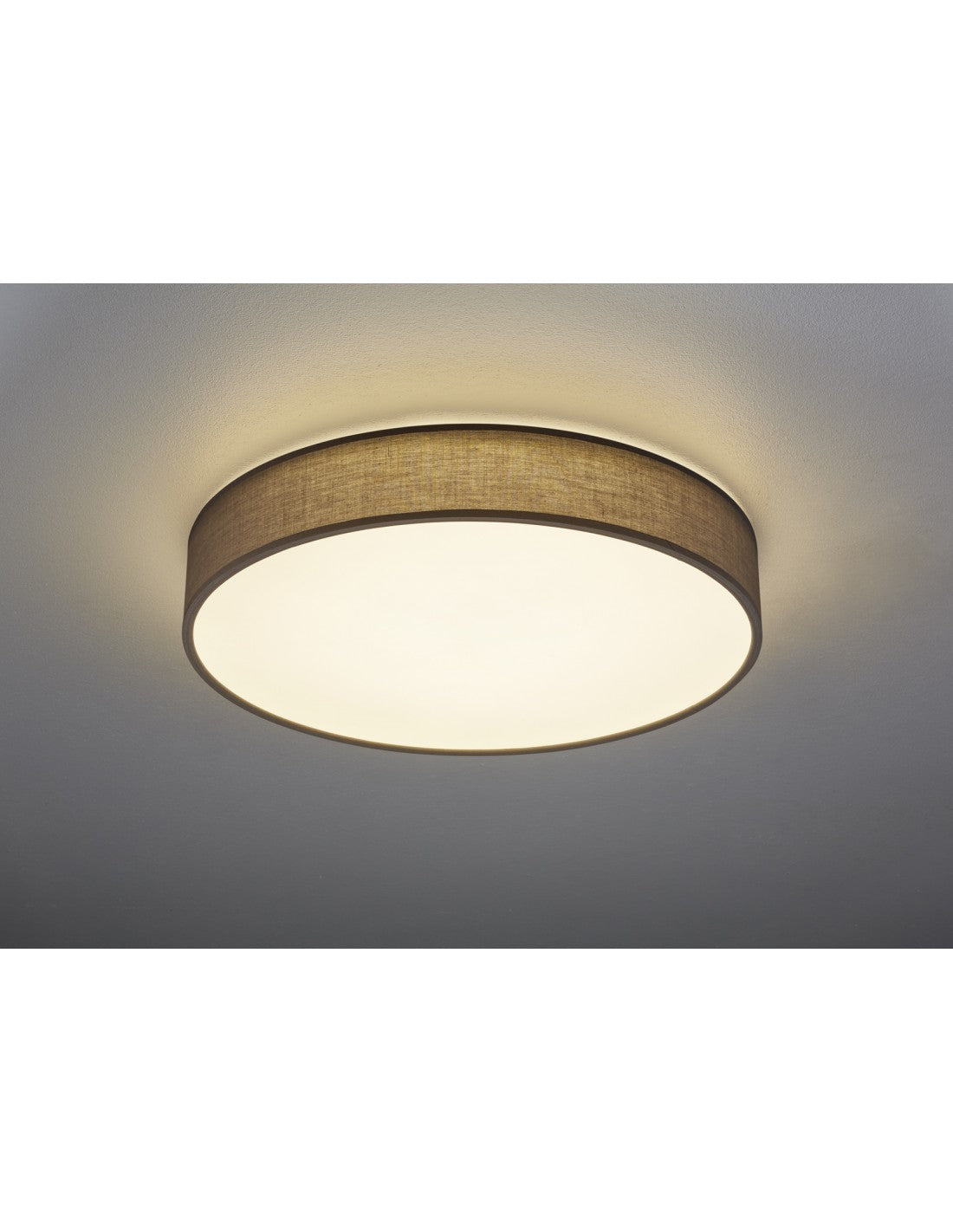 LED-Deckenleuchte mit Stofflampenschirm Lugano Grey Ø60 cm Trio Lighting