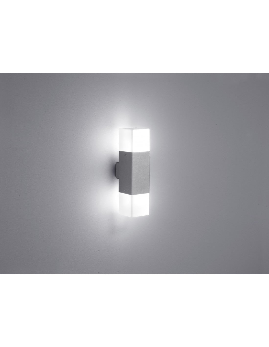 Doppelleuchte LED-Außenleuchte Hudson Aluminium Trio-Beleuchtung