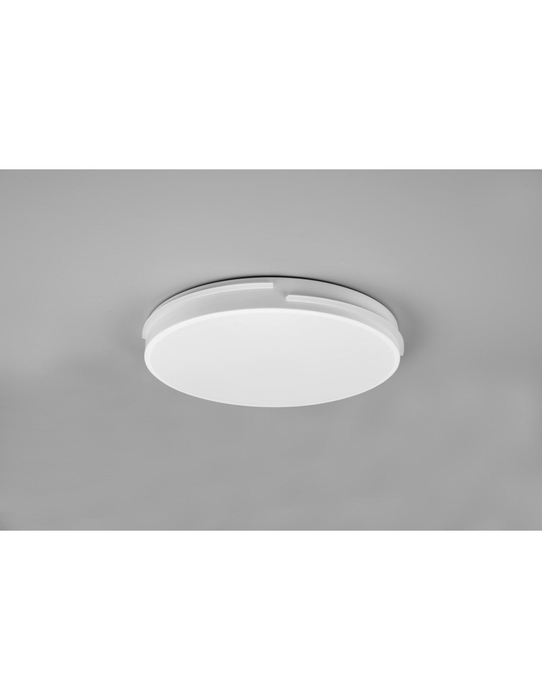 Moderne weiße Tacoma-Deckenleuchte mit LED-Dimmer, 24 W, Ø40 cm, Trio-Beleuchtung