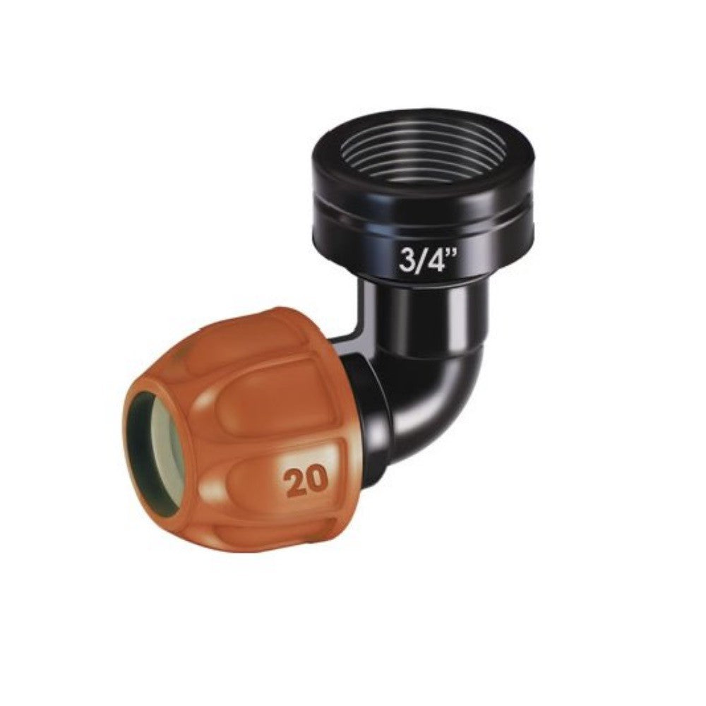 Ellbogen für 20 mm Hülse 3-4 "Weibchen"