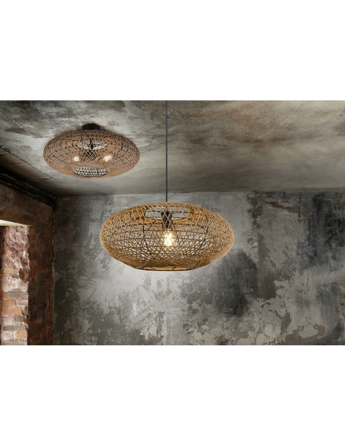 Hedda Trio Lighting Deckenlampenschirm aus Naturfaser