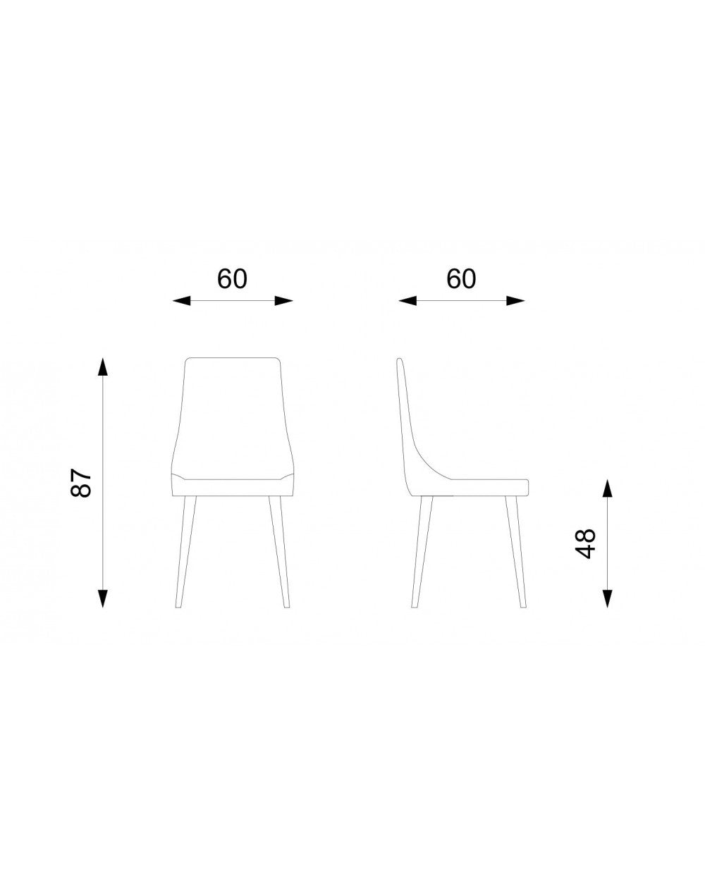 4x Mikrofaserstuhl - Fuchs