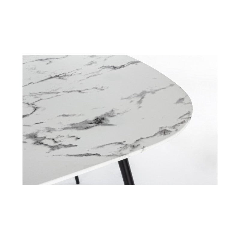 Tisch oval Marmor Effekt Marmor 110x50x45h cm