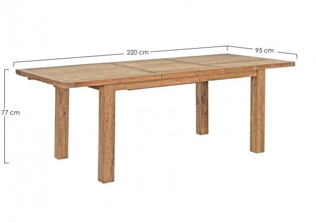 Ausziehbarer Tisch Garten Teakholz Bounty