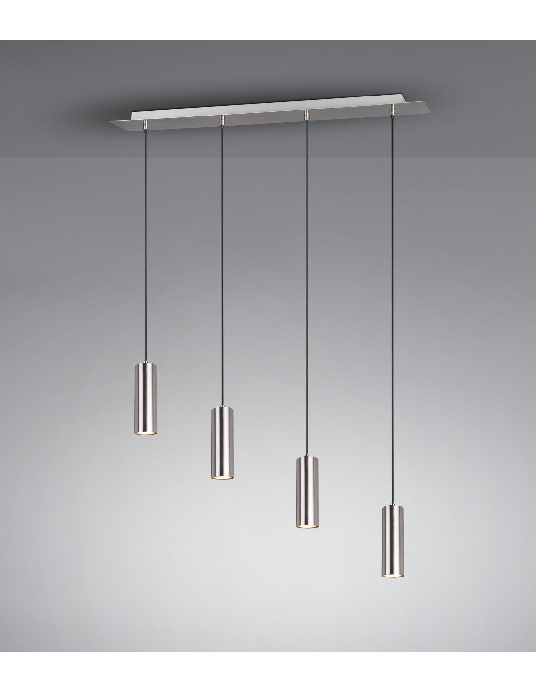 Inselaufhängung, 4 Leuchten, GU10-Zylinder, Marley Nichel Lighting