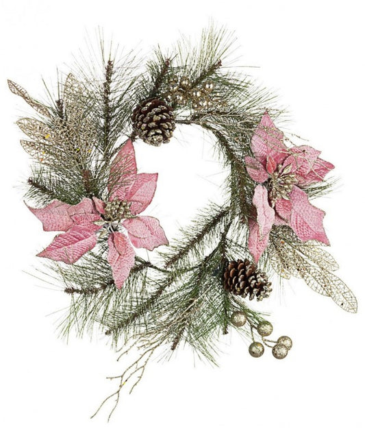 6x Crown Annabel Poinsettia Pink D40