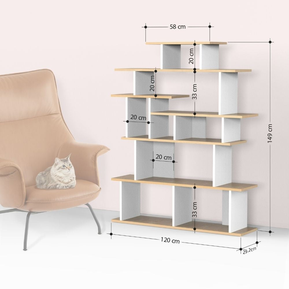 Design-Bücherregal Apollon in Anthrazitweiß