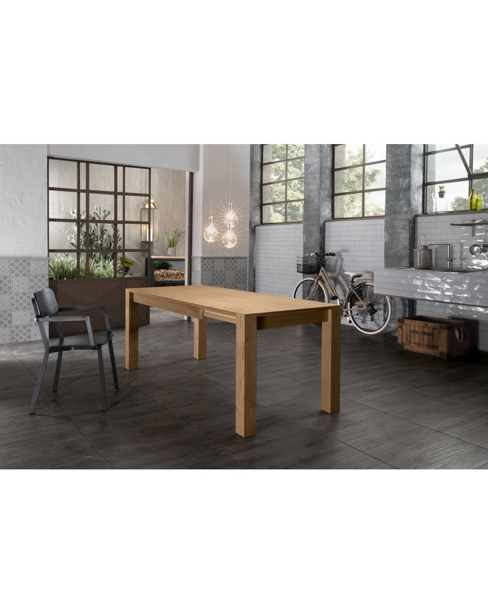 Ausziehbarer Tisch 140–190 x 80 cm – Holz