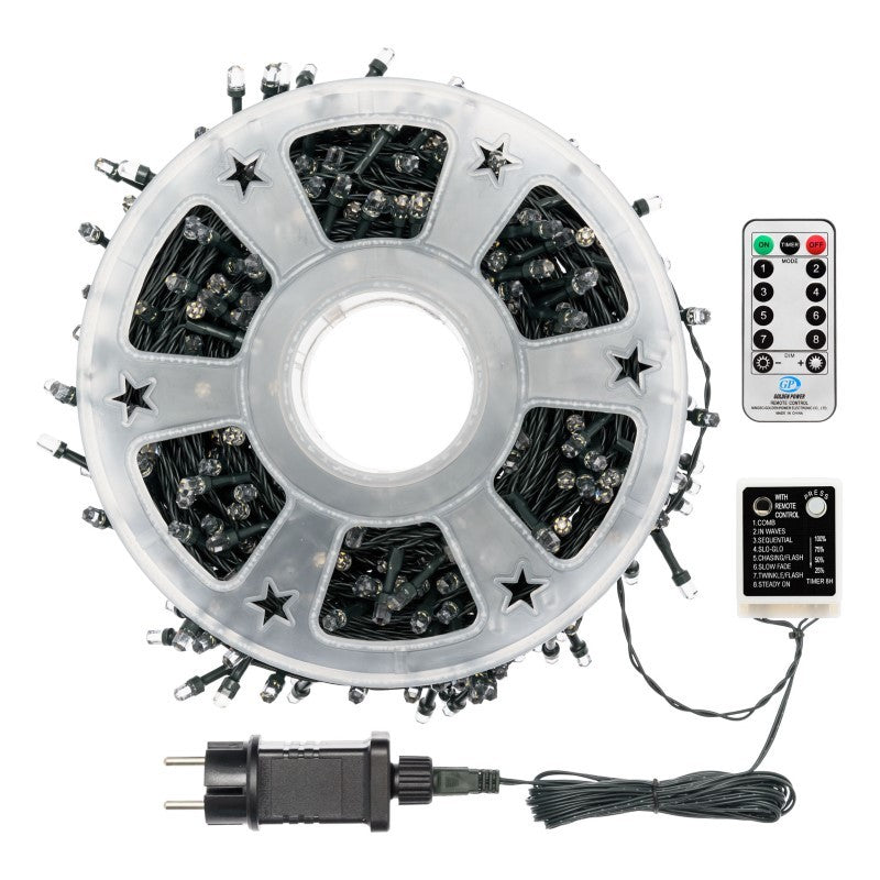 Kette aus 1000 kaltweißen LEDs 60,5 m auf einer Spule