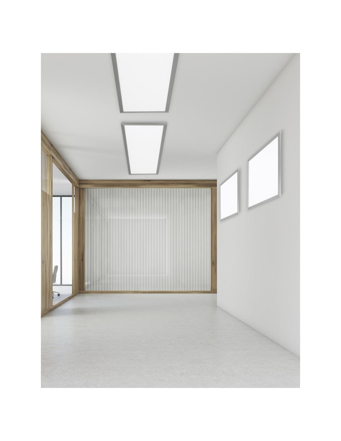 Quadratisches Deckenleuchte Panel LED Dimmer Nickel Phoenix 62x62 cm Trio Lighting